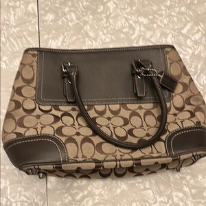 Coach Brown Signature Tote Bag